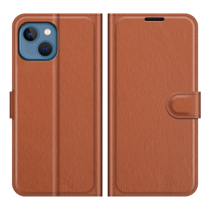 Housse iPhone 13 mini Portefeuille Support Litchi Modèle 3
