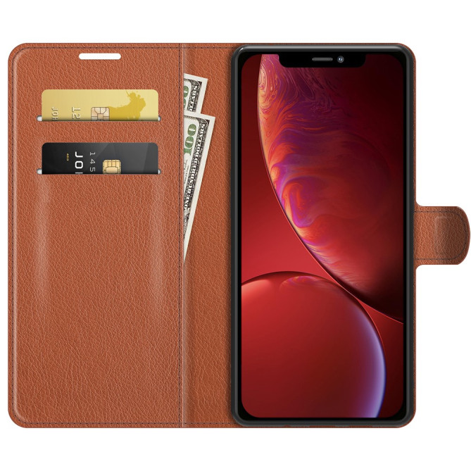 Housse iPhone 13 mini Portefeuille Support Litchi Modèle 3