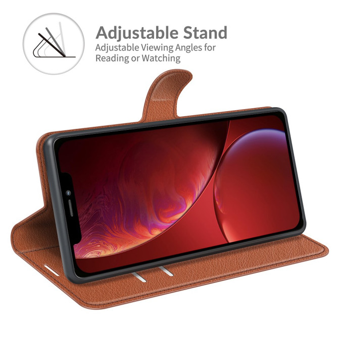 Housse iPhone 13 mini Portefeuille Support Litchi Modèle 3