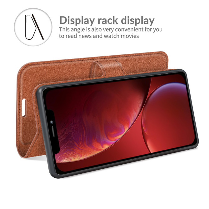 Housse iPhone 13 mini Portefeuille Support Litchi Modèle 3