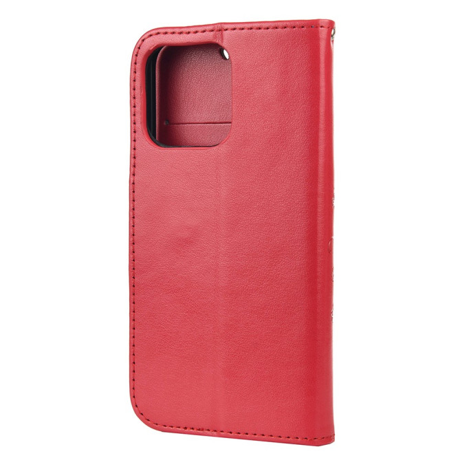 Housse iPhone 13 mini Papillon Floral Portefeuille Support Modèle 2