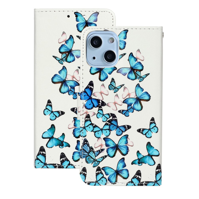 Housse iPhone 13 mini Papillon Bleu