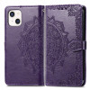 Housse iPhone 13 mini Mandala Floral Portefeuille Support