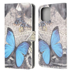 Housse iPhone 13 mini Papillon Bleu Modèle 2