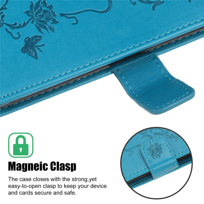Housse iPhone 13 mini Papillon Floral Portefeuille Support Modèle 3
