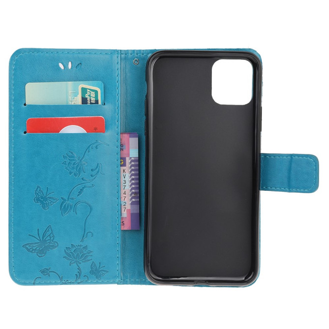 Housse iPhone 13 mini Papillon Floral Portefeuille Support Modèle 3