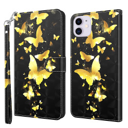 Housse iPhone 13 mini Golden Butterflies