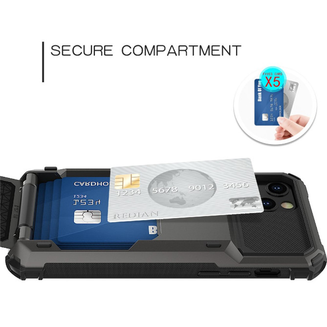 Coque iPhone 13 mini YB Portefeuille Modèle 2