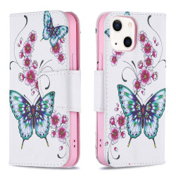 Housse iPhone 13 mini Peach Blossom Butterflies