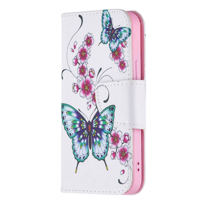 Housse iPhone 13 mini Peach Blossom Butterflies