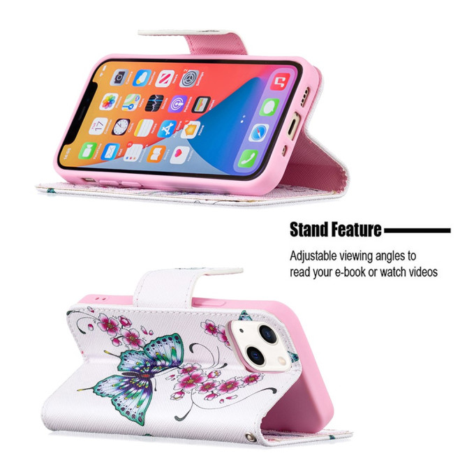 Housse iPhone 13 mini Peach Blossom Butterflies