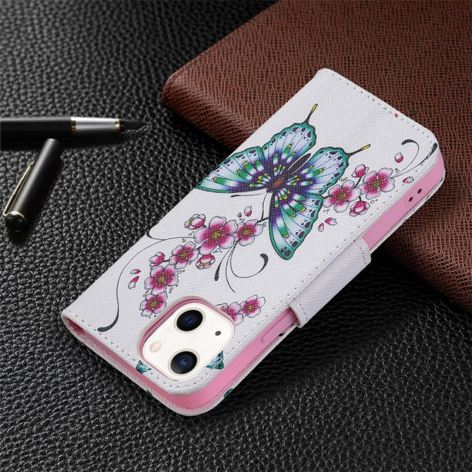 Housse iPhone 13 mini Peach Blossom Butterflies
