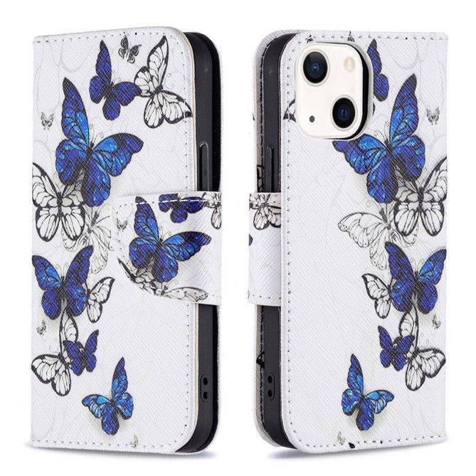 Housse iPhone 13 mini Blue/White Butterflies