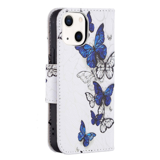 Housse iPhone 13 mini Blue/White Butterflies