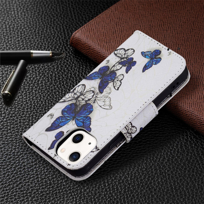 Housse iPhone 13 mini Blue/White Butterflies