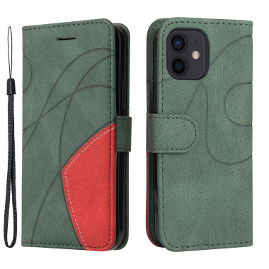 Housse iPhone 13 mini Portefeuille Support Bicolore