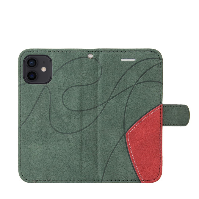 Housse iPhone 13 mini Portefeuille Support Bicolore