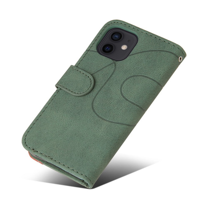 Housse iPhone 13 mini Portefeuille Support Bicolore