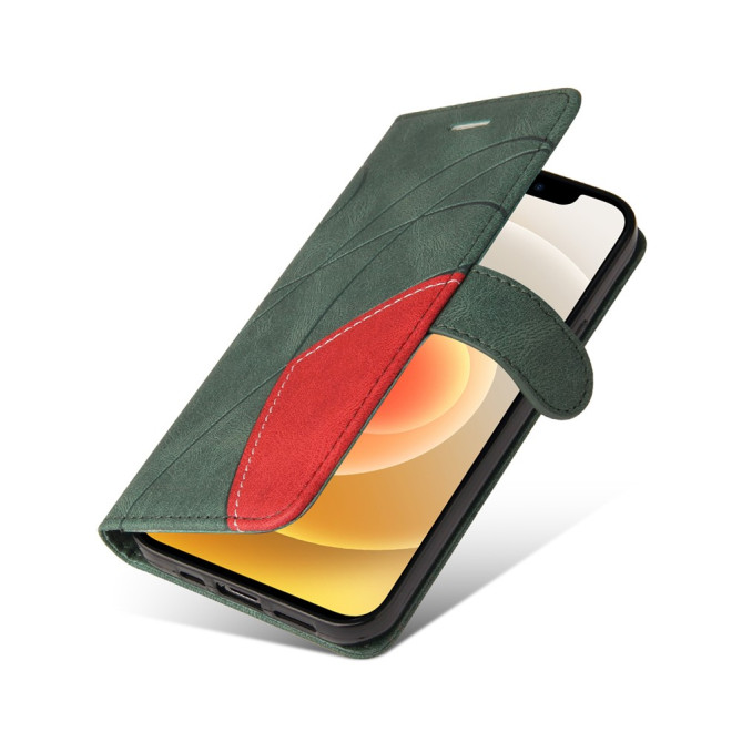 Housse iPhone 13 mini Portefeuille Support Bicolore