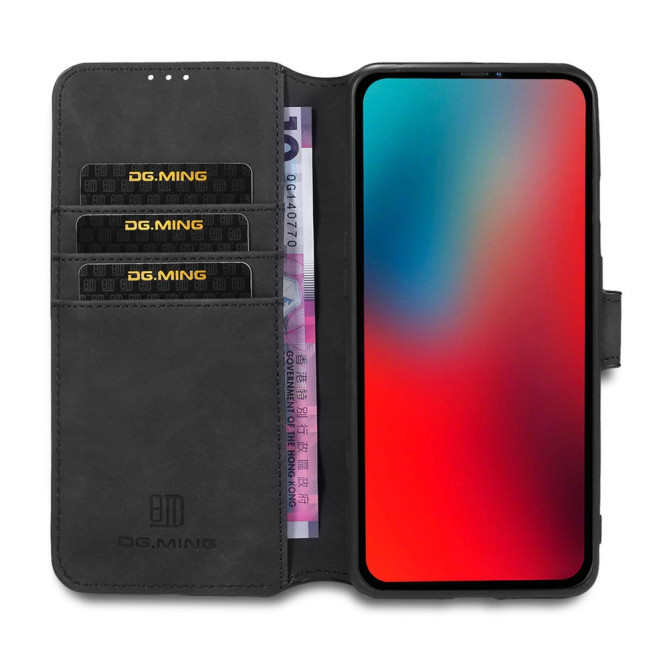 Housse iPhone 13 mini DG.MING Portefeuille Support Rétro