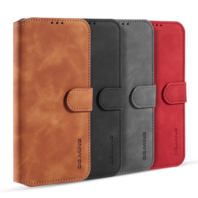 Housse iPhone 13 mini DG.MING Portefeuille Support Rétro