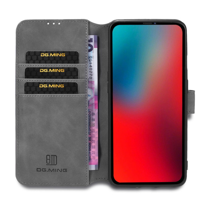 Housse iPhone 13 mini DG.MING Portefeuille Support Rétro