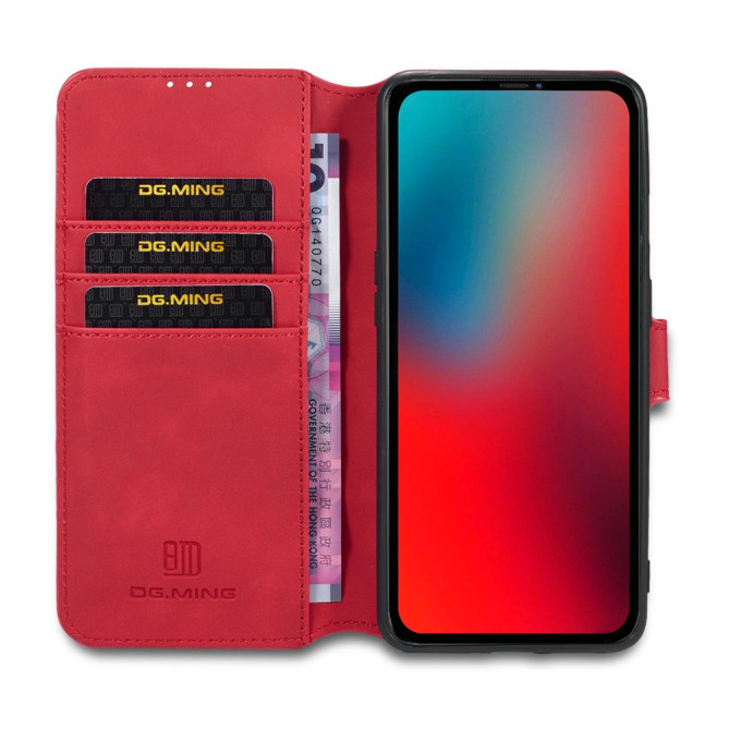 Housse iPhone 13 mini DG.MING Portefeuille Support Rétro