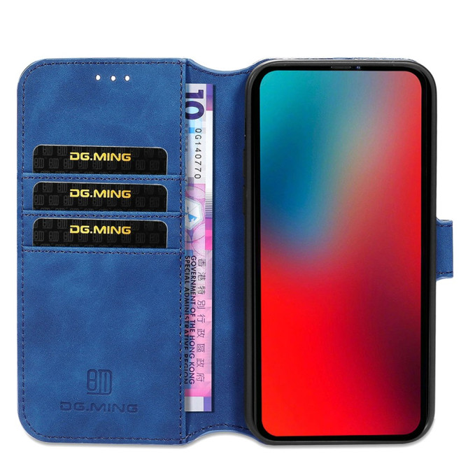 Housse iPhone 13 mini DG.MING Portefeuille Support Rétro
