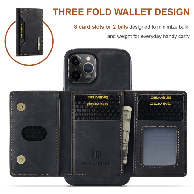 Housse iPhone 13 mini DG.MING Portefeuille Support Magnétique
