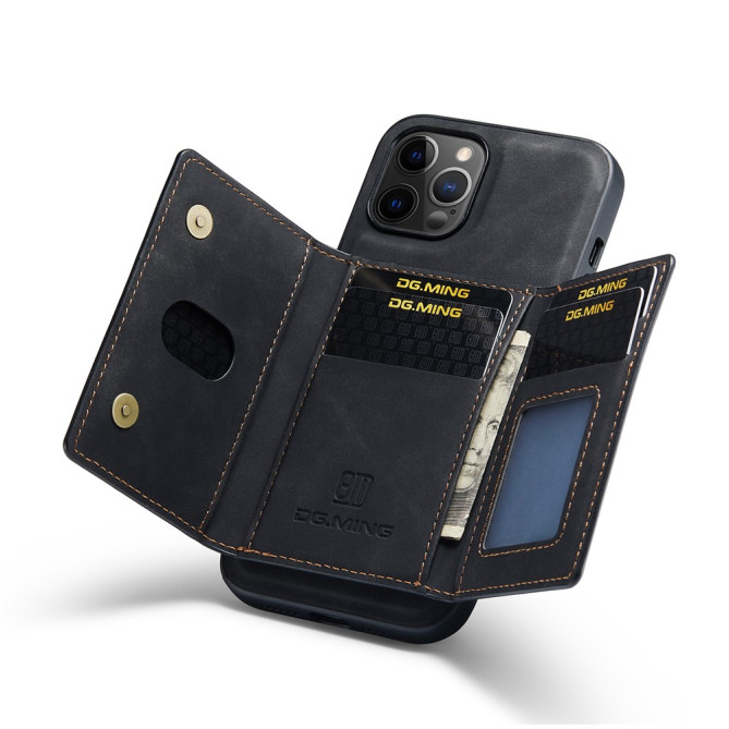 Housse iPhone 13 mini DG.MING Portefeuille Support Magnétique