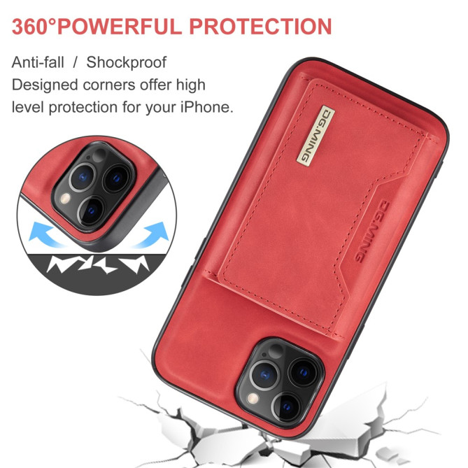 Housse iPhone 13 mini DG.MING Portefeuille Support Magnétique