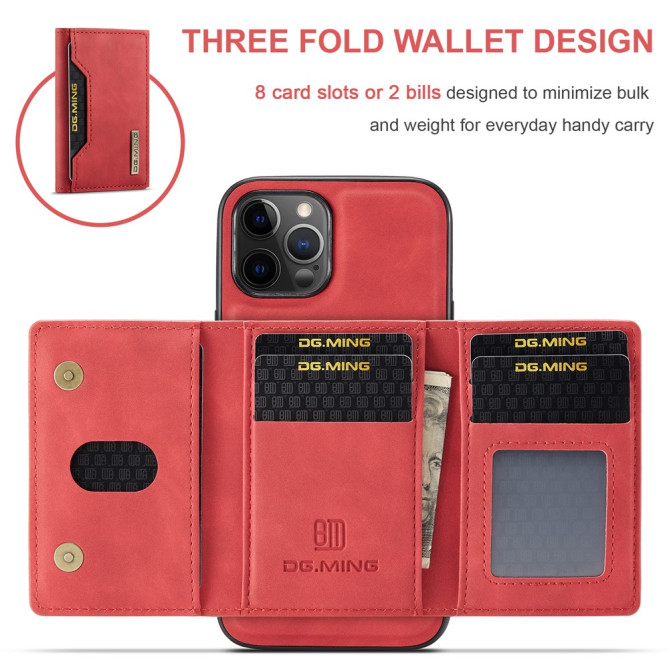 Housse iPhone 13 mini DG.MING Portefeuille Support Magnétique