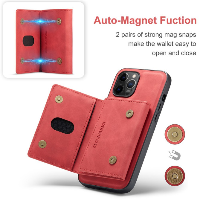 Housse iPhone 13 mini DG.MING Portefeuille Support Magnétique