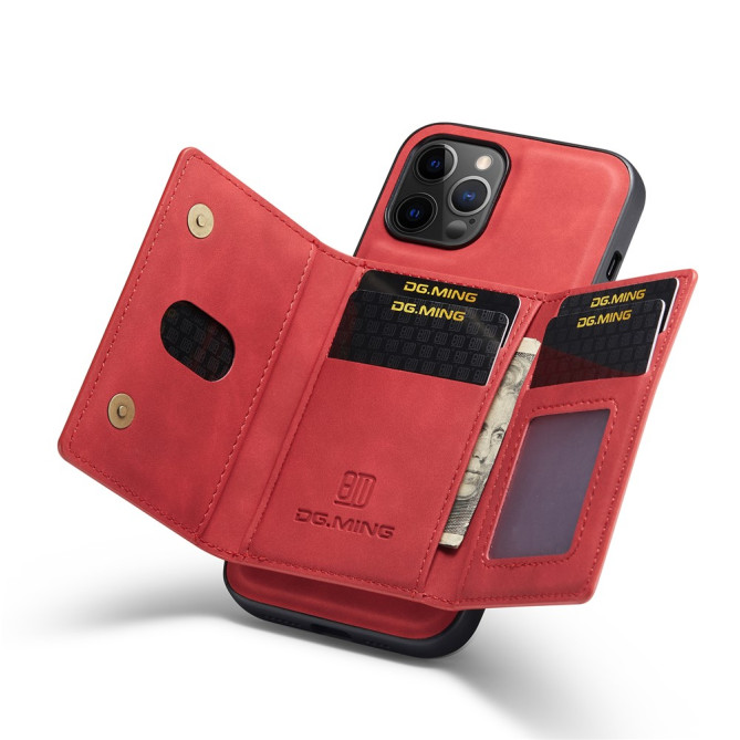 Housse iPhone 13 mini DG.MING Portefeuille Support Magnétique