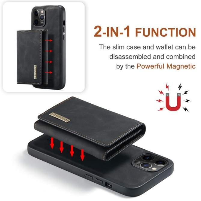 Housse iPhone 13 mini DG.MING Portefeuille Support Magnétique Modèle 2