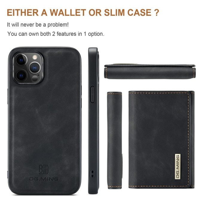 Housse iPhone 13 mini DG.MING Portefeuille Support Magnétique Modèle 2