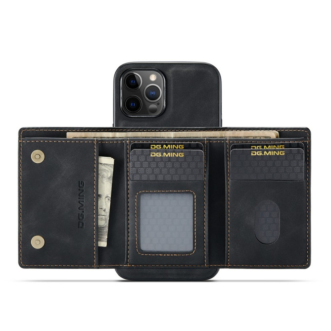 Housse iPhone 13 mini DG.MING Portefeuille Support Magnétique Modèle 2