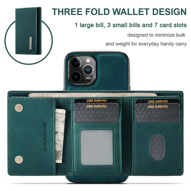 Housse iPhone 13 mini DG.MING Portefeuille Support Magnétique Modèle 2