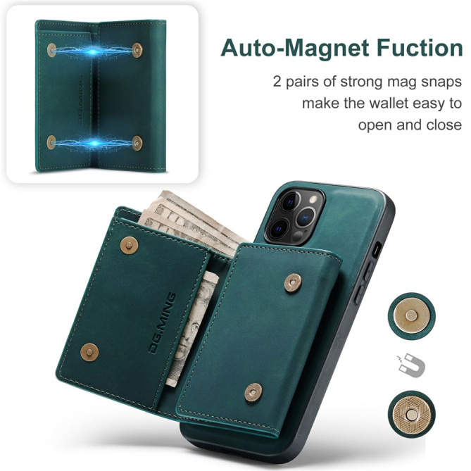Housse iPhone 13 mini DG.MING Portefeuille Support Magnétique Modèle 2