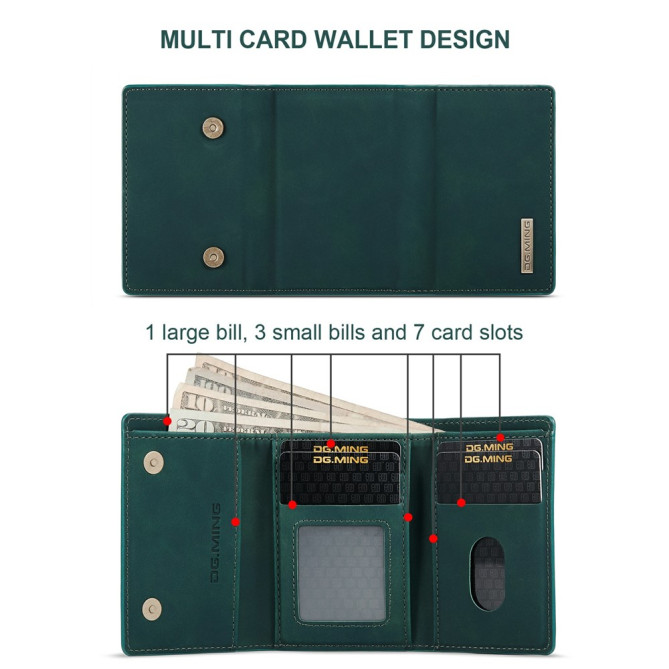 Housse iPhone 13 mini DG.MING Portefeuille Support Magnétique Modèle 2