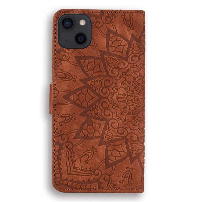 Housse iPhone 13 mini Fleurs Portefeuille Support