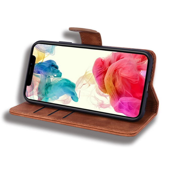 Housse iPhone 13 mini Fleurs Portefeuille Support