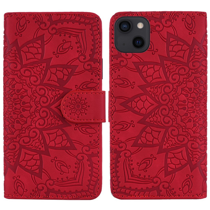 Housse iPhone 13 mini Fleurs Portefeuille Support