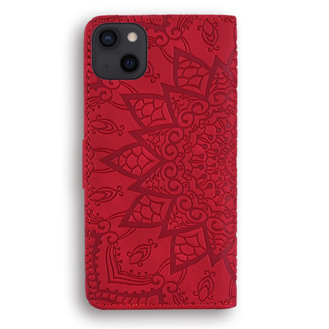 Housse iPhone 13 mini Fleurs Portefeuille Support