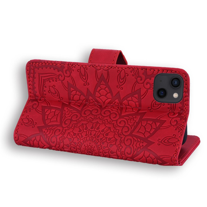 Housse iPhone 13 mini Fleurs Portefeuille Support