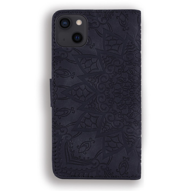Housse iPhone 13 mini Fleurs Portefeuille Support