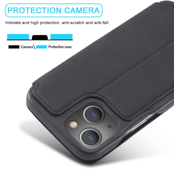 Housse iPhone 13 mini LC.IMEEKE Portefeuille Rétro