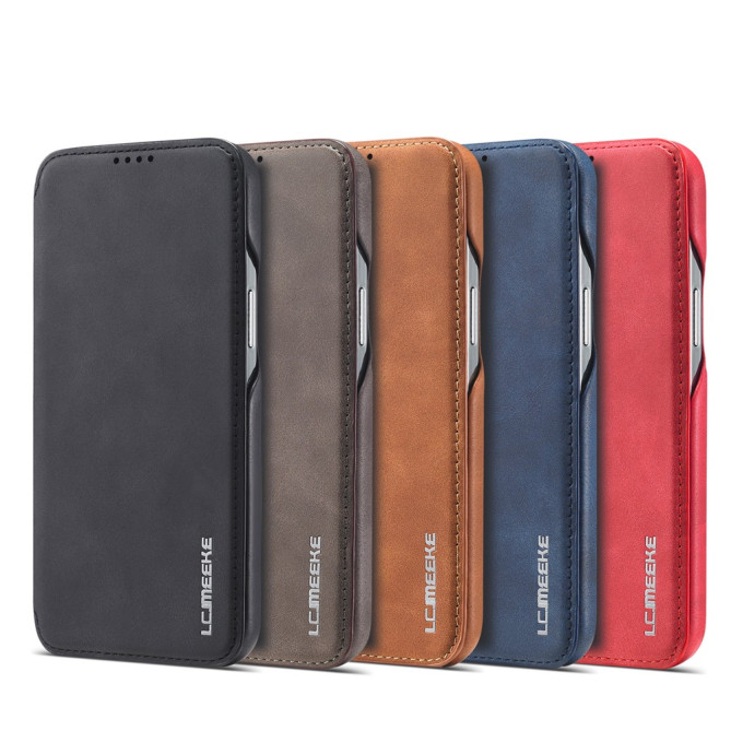 Housse iPhone 13 mini LC.IMEEKE Portefeuille Rétro