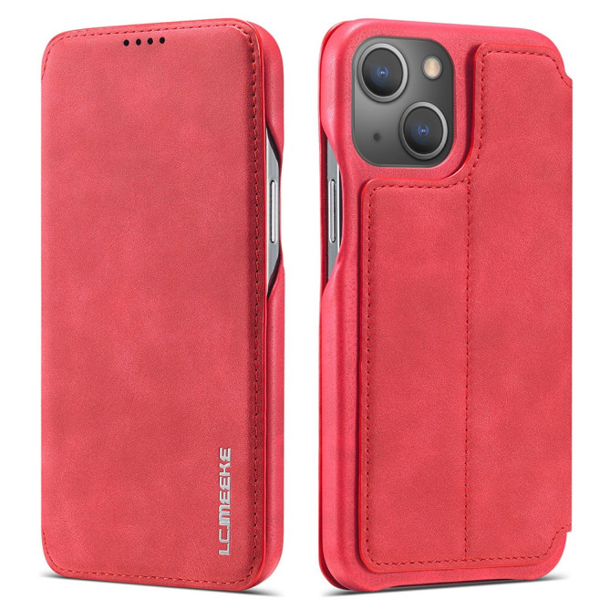 Housse iPhone 13 mini LC.IMEEKE Portefeuille Rétro