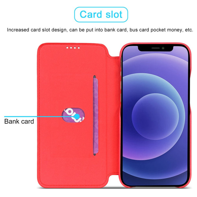 Housse iPhone 13 mini LC.IMEEKE Portefeuille Rétro
